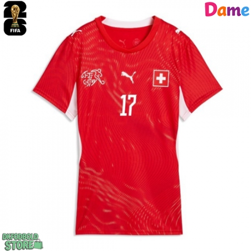 Schweiz Ruben Vargas #17 Replika Hjemmebanetrøje Dame VM 2026 Kortærmet